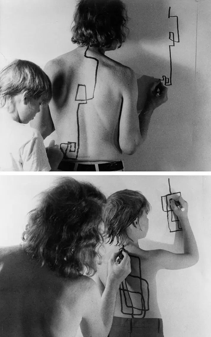 Dennis Oppenheim, Stage Transfer Drawing, 1971.