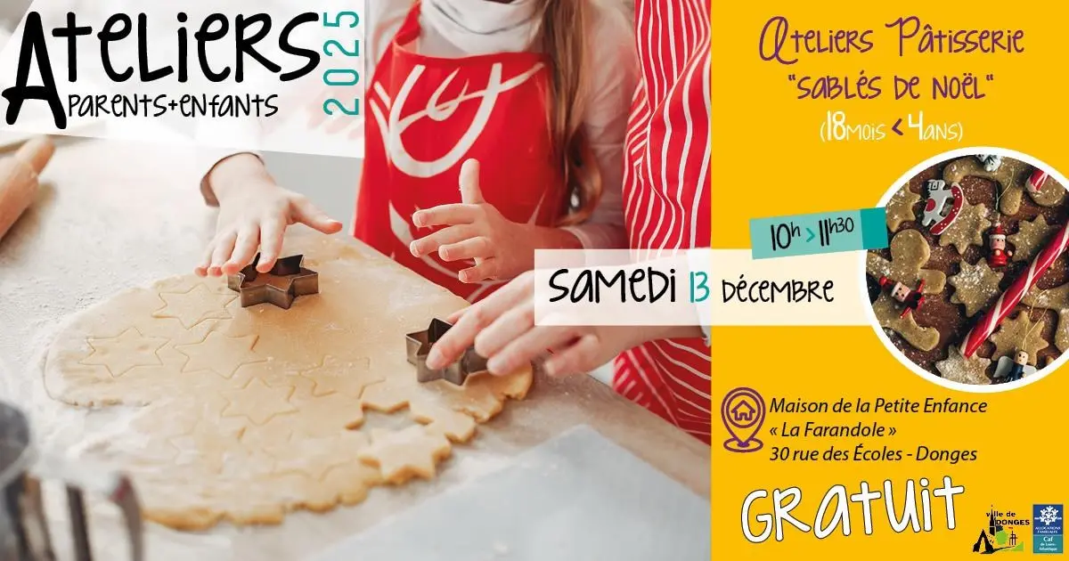Atelier Sablés de Noël 18 mois-3 ans