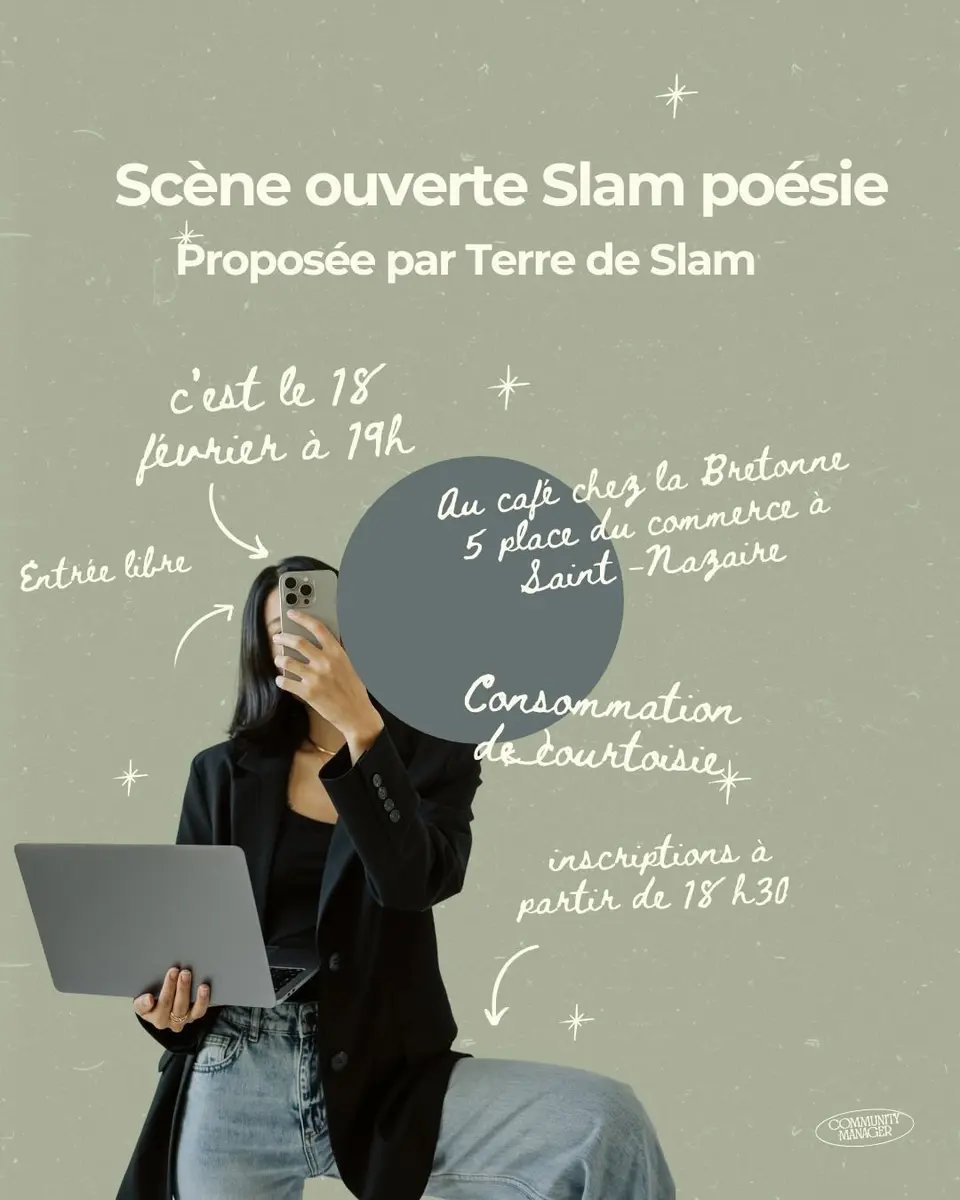 Scène ouverte de Terre de slam, le 18 février 2026