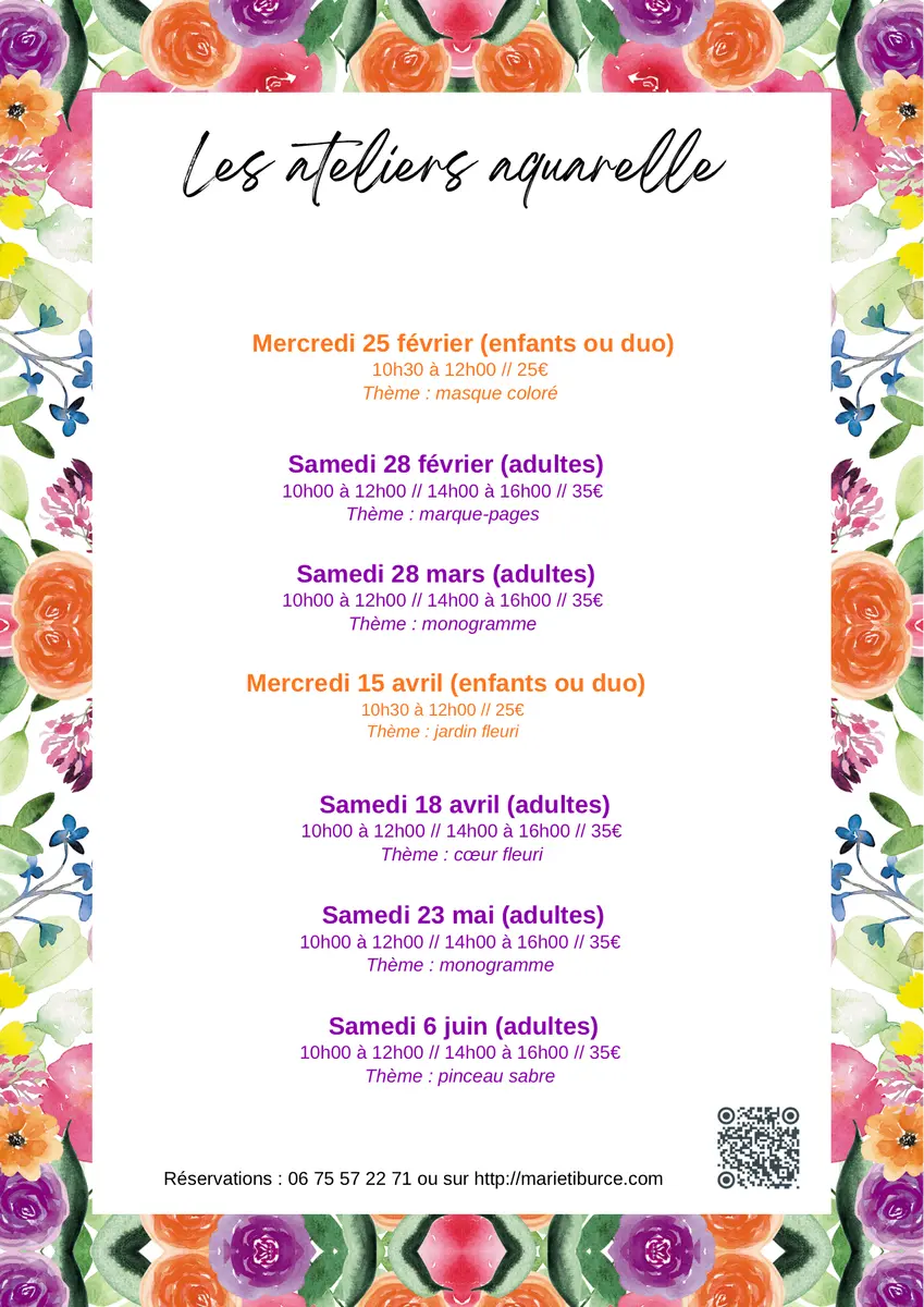 Liste des ateliers