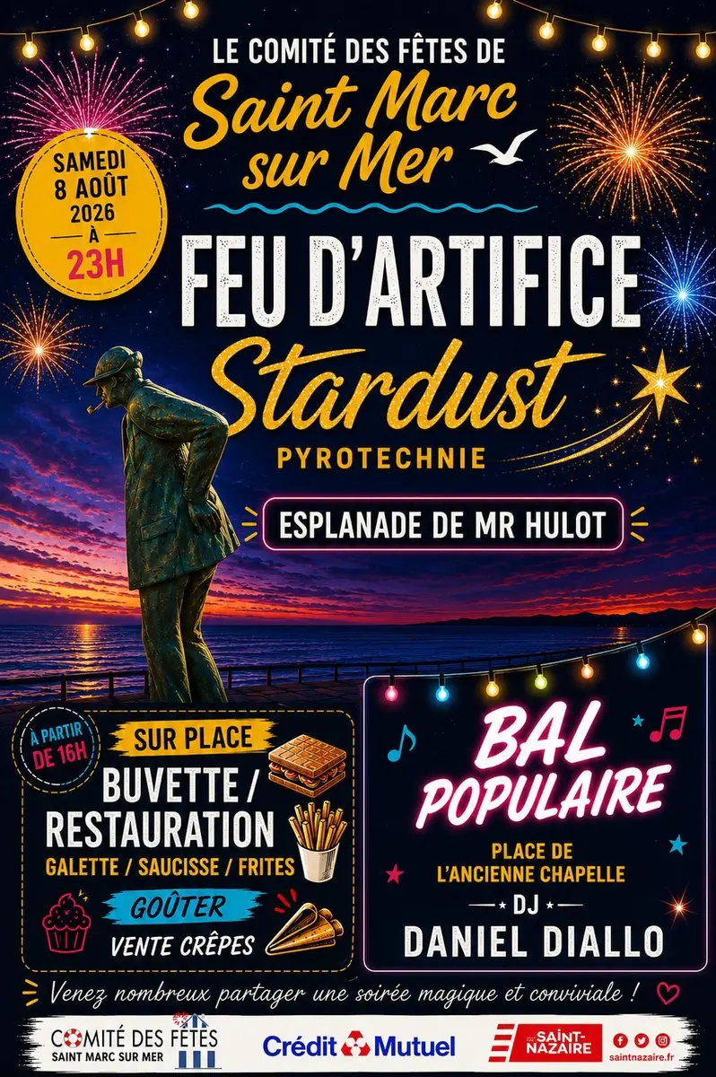 Feu d'artifice à Saint-Marc-sur-Mer