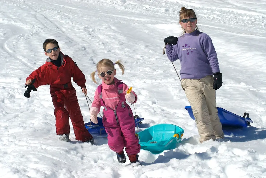 Piste de luge pour les petits