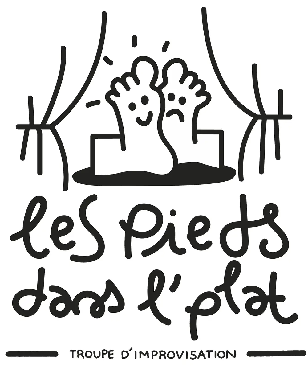 dessin humouristique de deux pieds sur scène