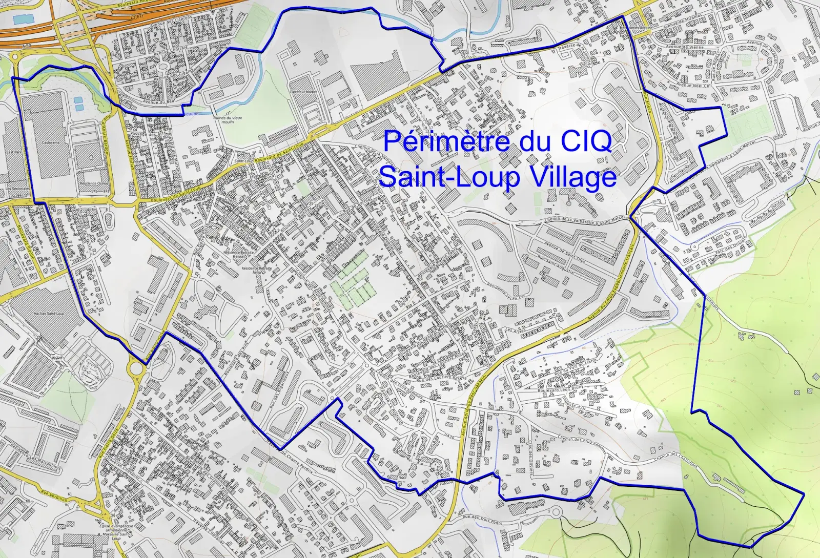 plan du périmètre du CIQ
