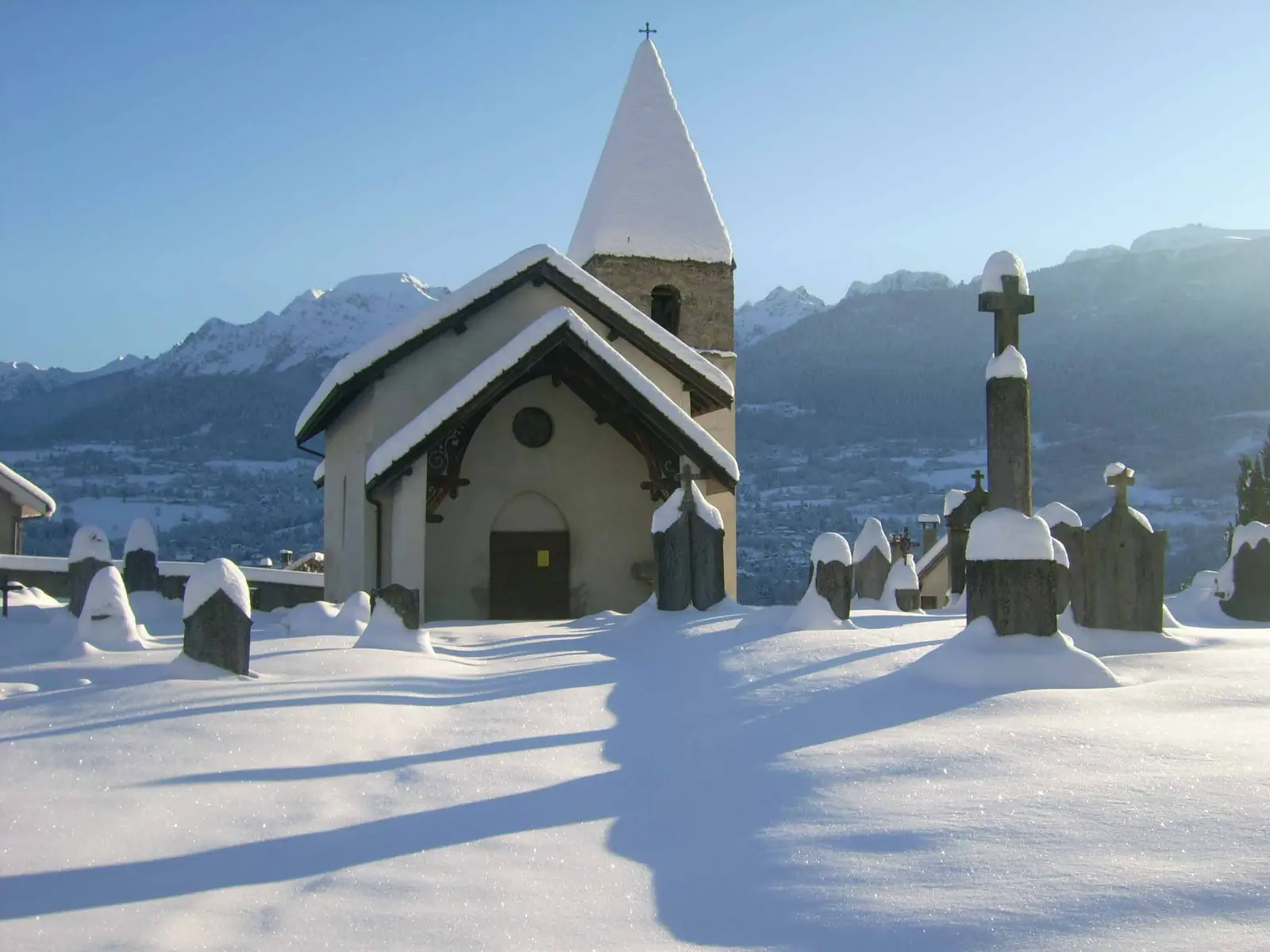 Chapelle de Villeneuve d'Uriage en hiver;jpg