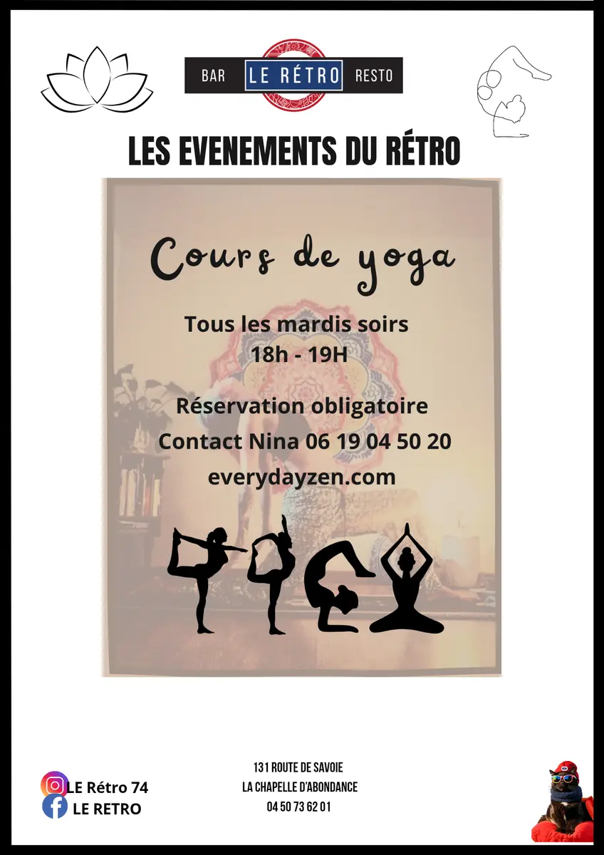 Cours de Yoga au Rétro