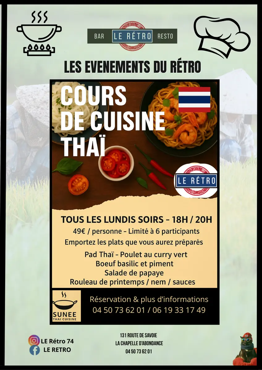 Cours de cuisine Thaï au Rétro