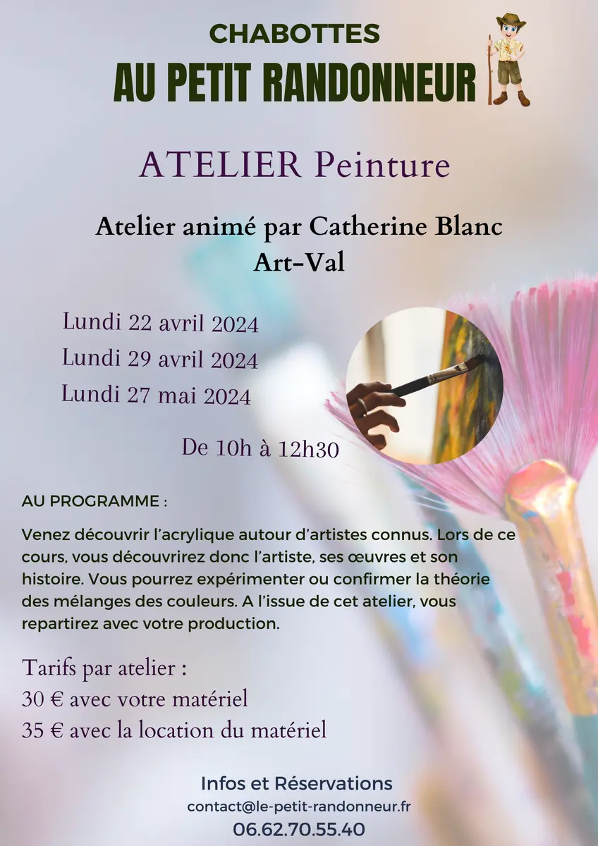 Atelier peintre au Petit Randonneur