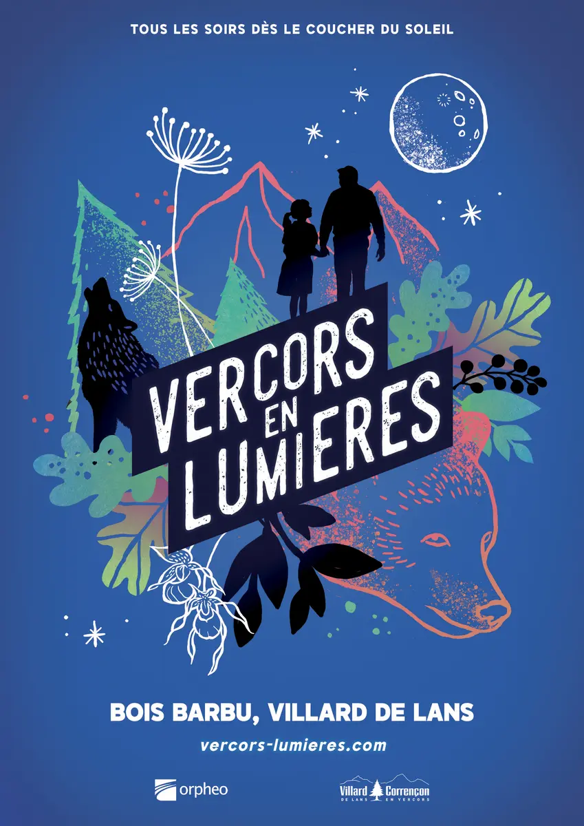 affiche du parcours conté nocturne Vercors en Lumière