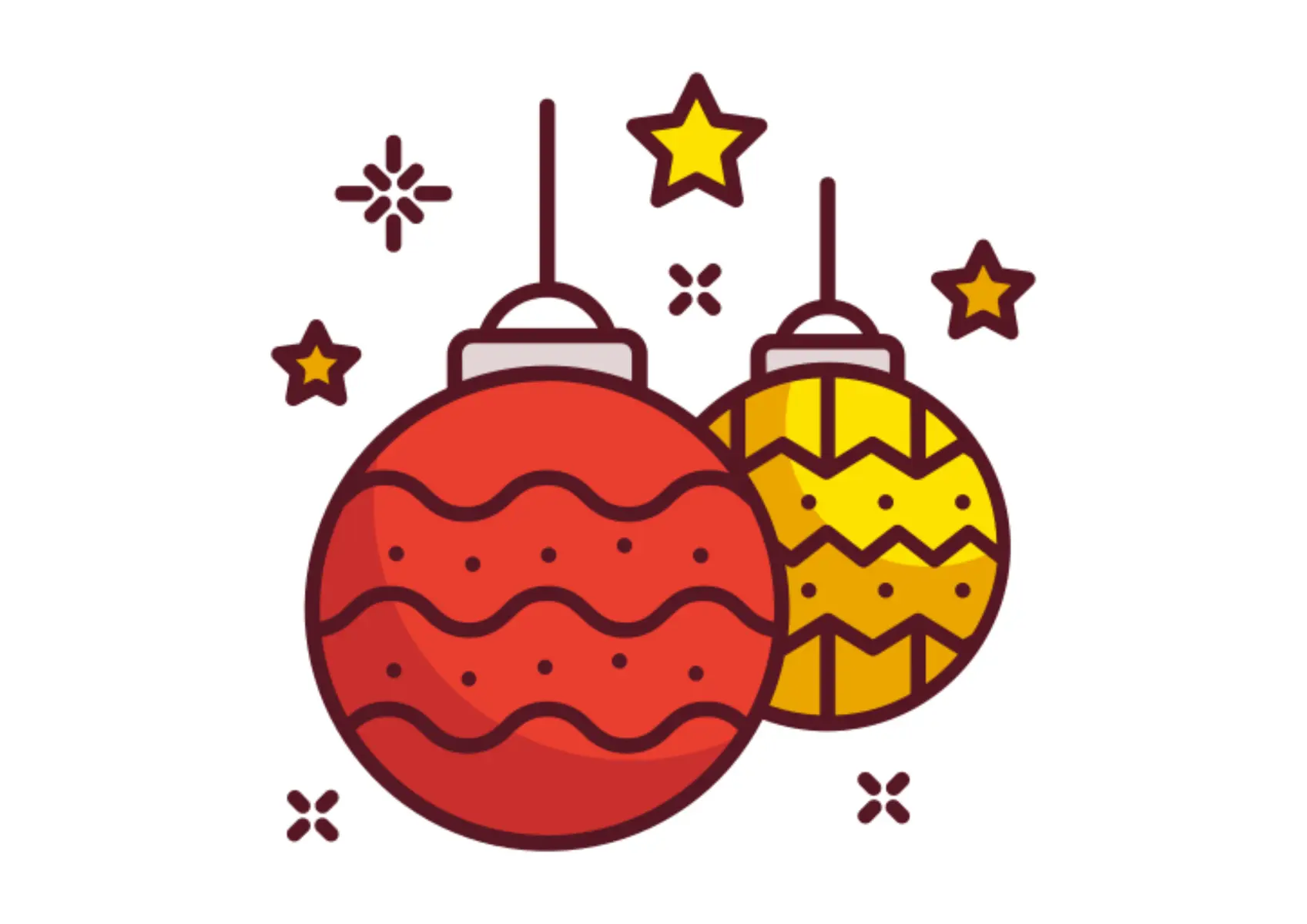 Illustration de boules de Noël
