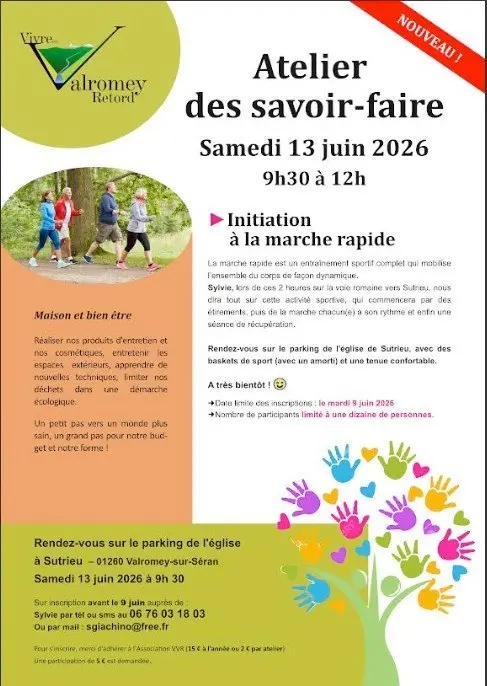Atelier des savoir-faire : initiation à la marche nordique_Valromey-sur-Séran