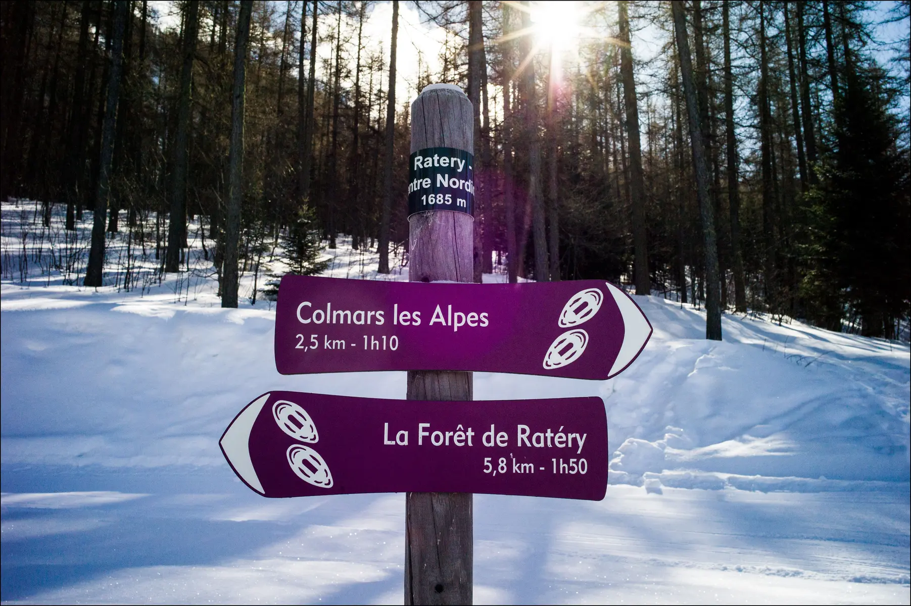 Départ des parcours raquettes