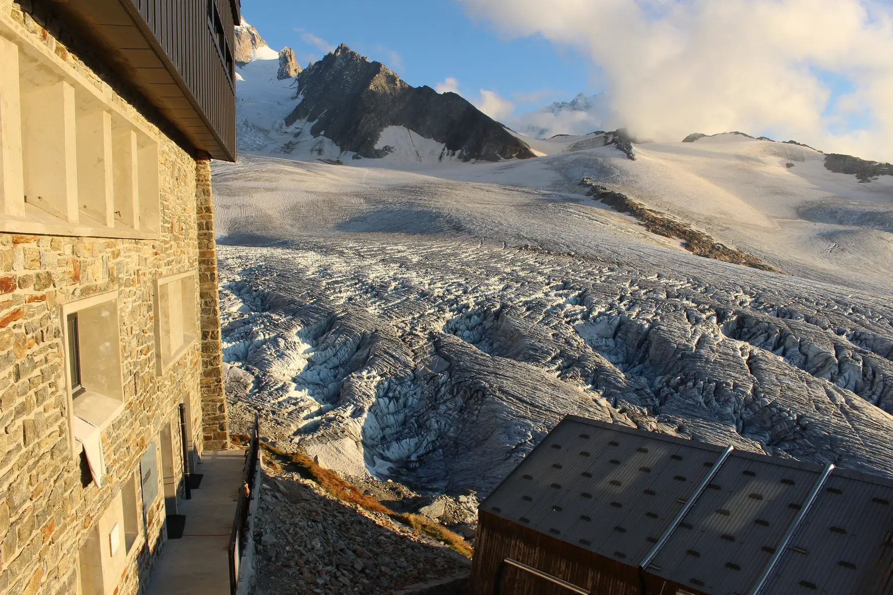 Vue sur le glacier