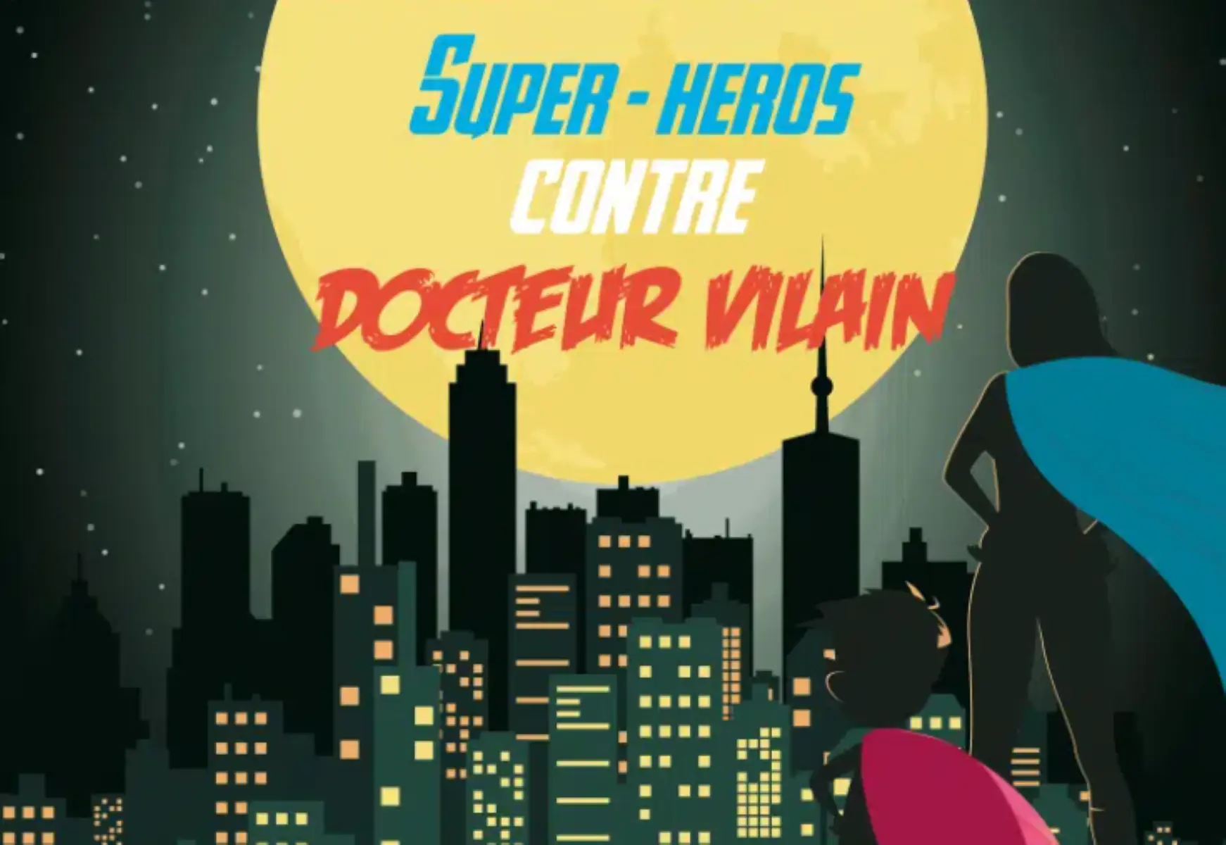 Super-héros contre Docteur Vilain