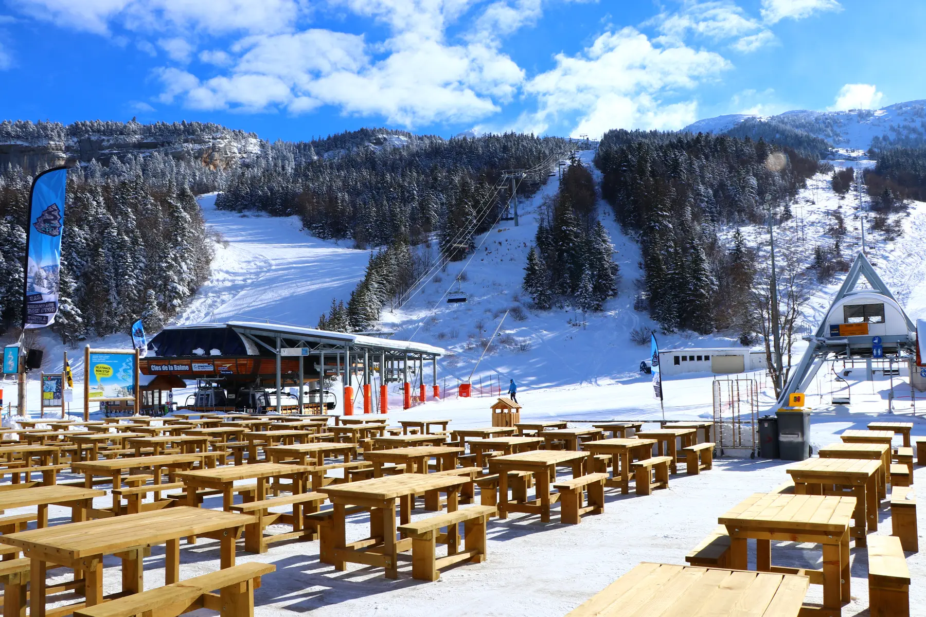terrasse face aux pistes
