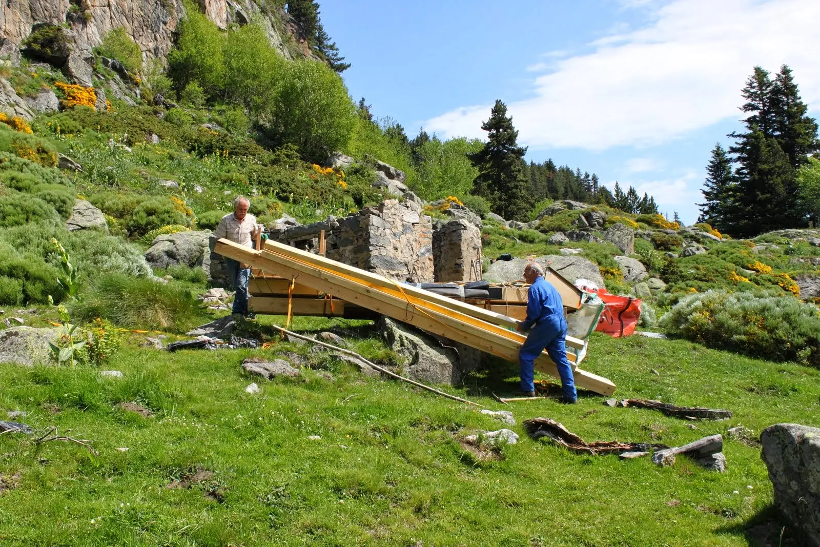 Rénovation de la Cabane du Counc à l'origine de la création de l'association