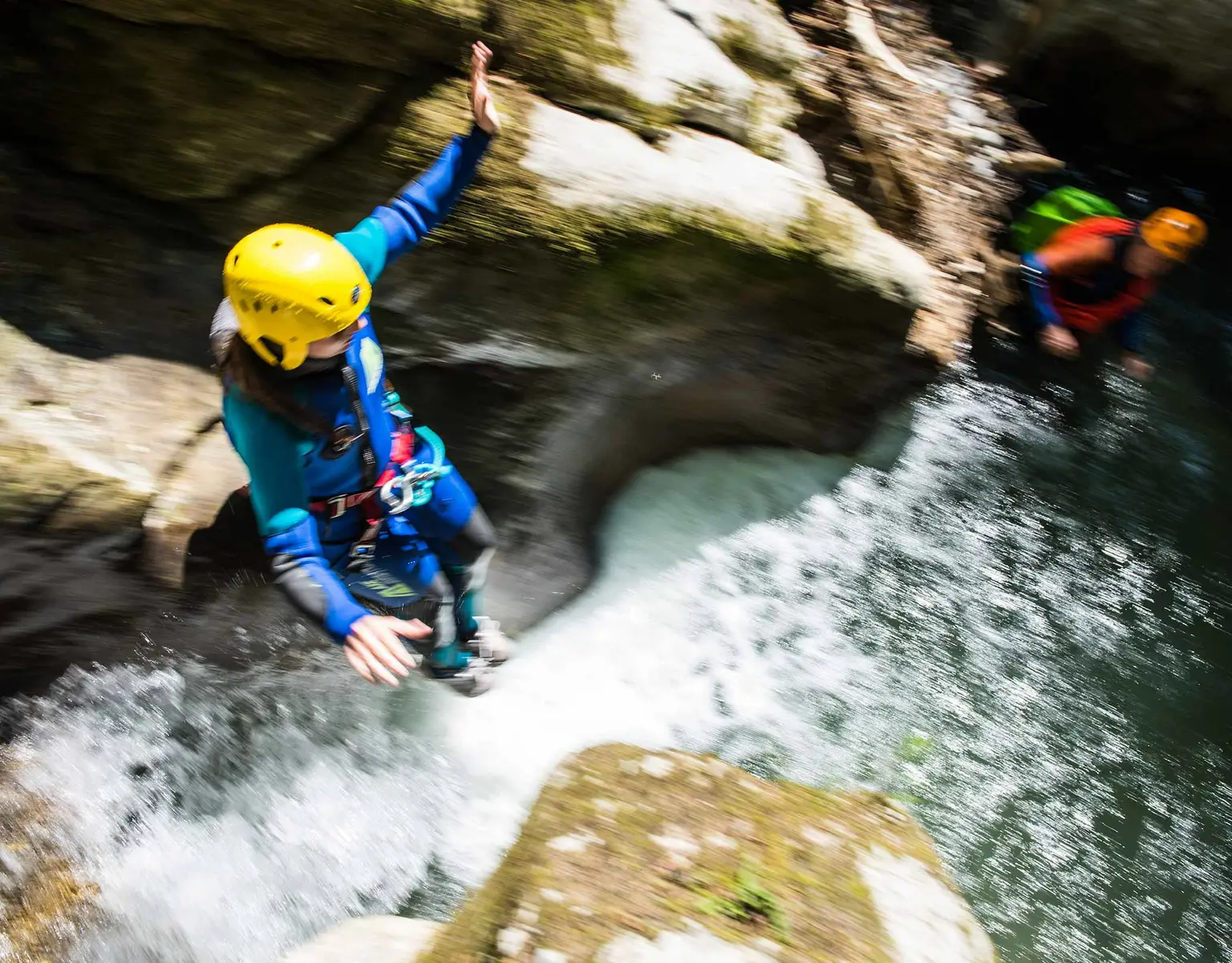 canyoning jump