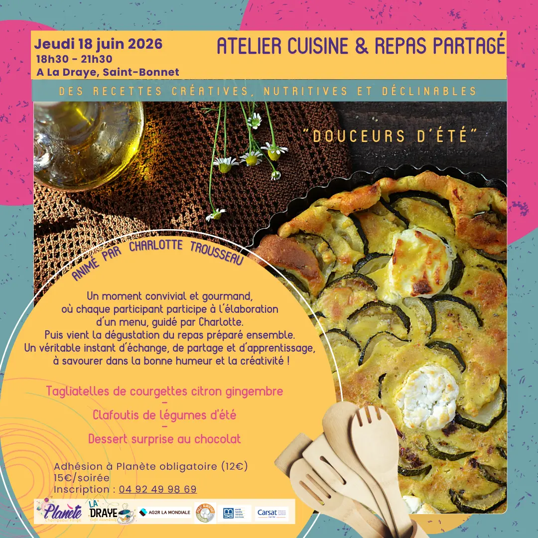 Atelier cuisine et repas partagé
