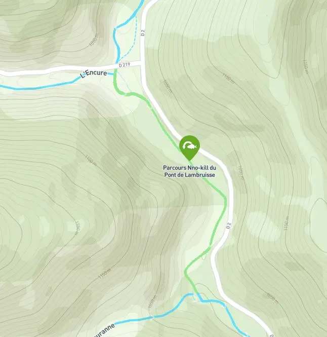 Parcours de pêche no-kill du pont de Lambruisse