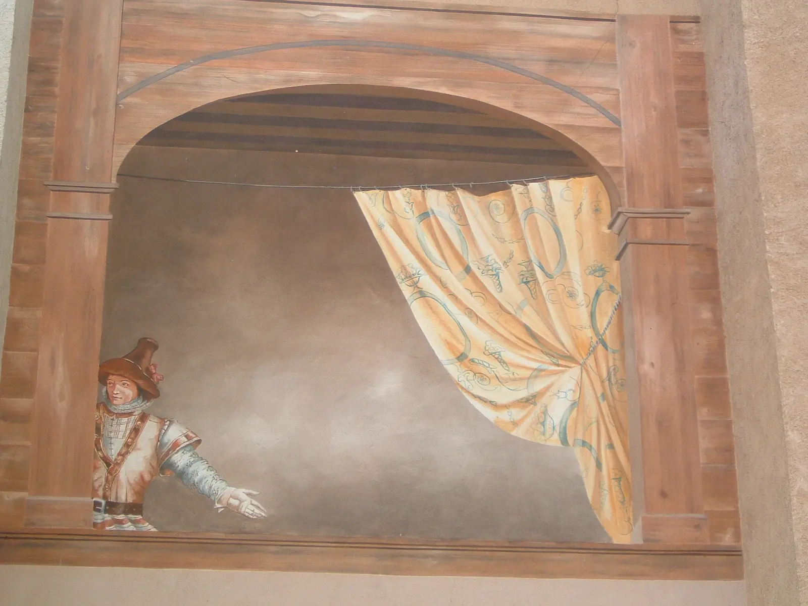 Trompe l'oeil de la Cour de l'Horloge