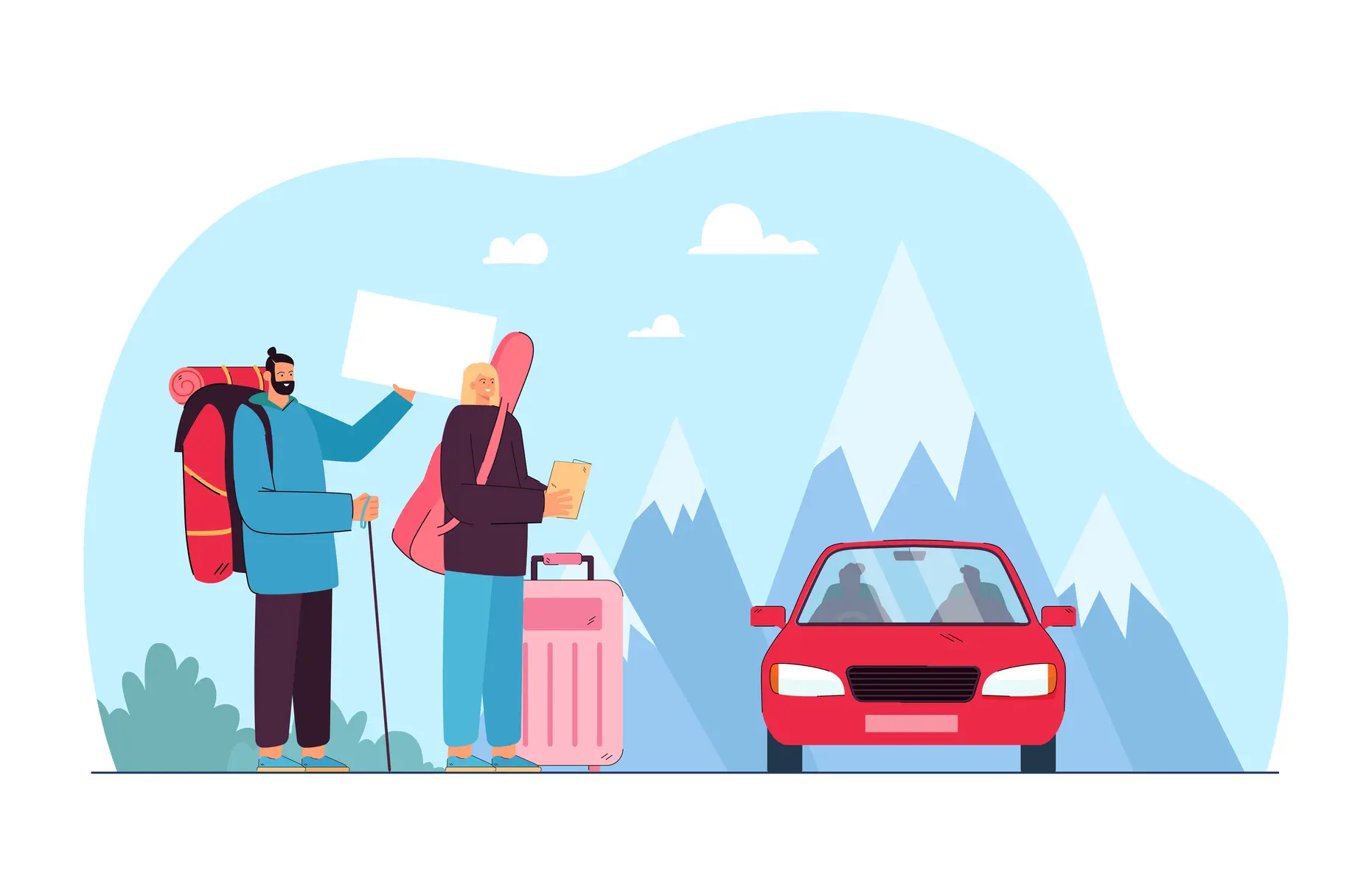 Image Taxi et montagne