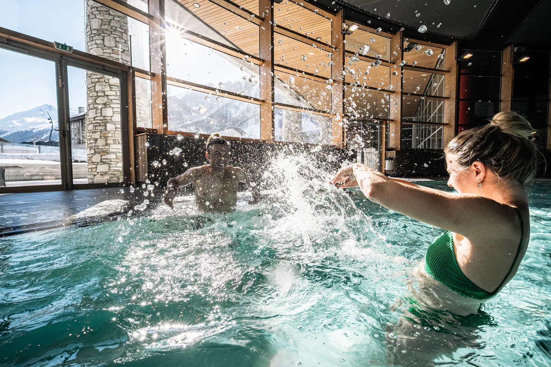 Cours d'aquapalm au Centre Aquasportif de Val d'Isère