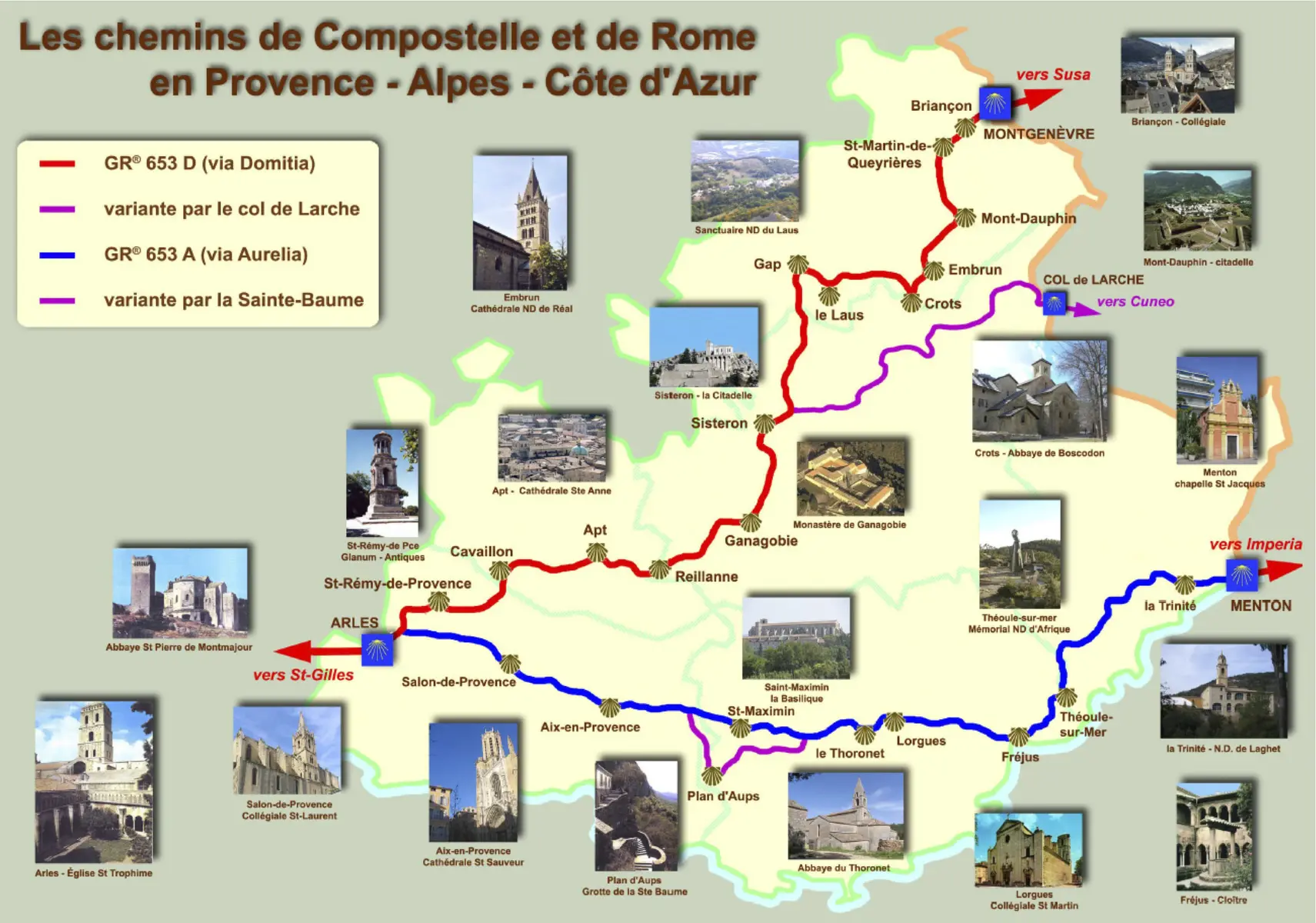 Carte du Chemin de Compostelle