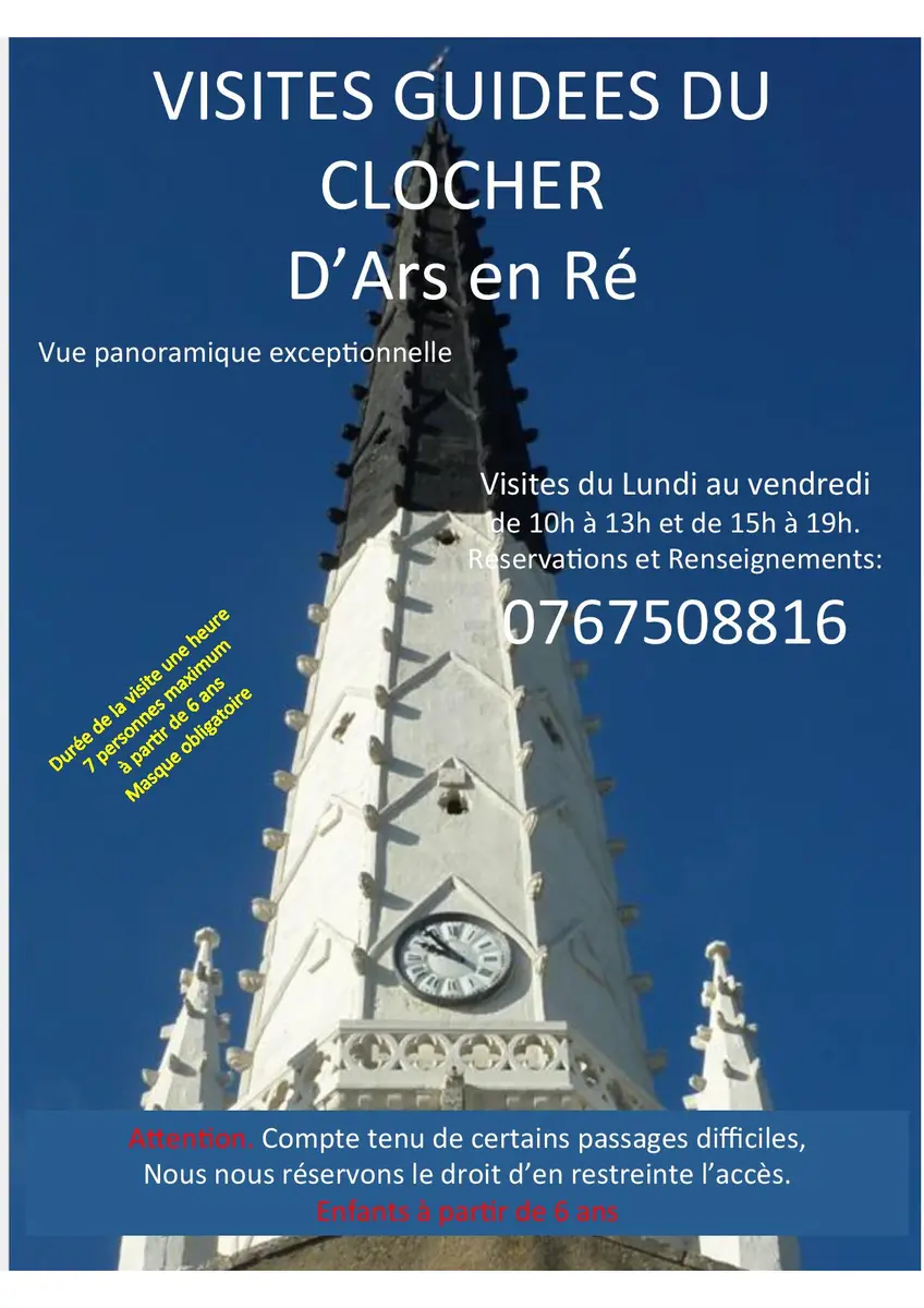 Affiche de la visite du clocher