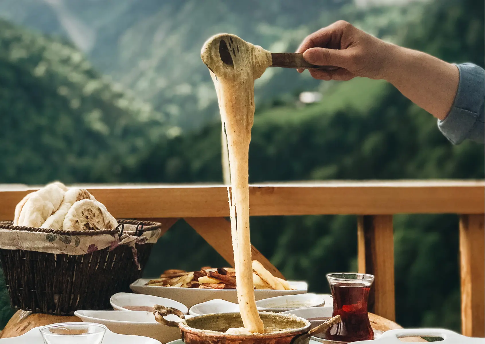 Fondue à l'extérieur