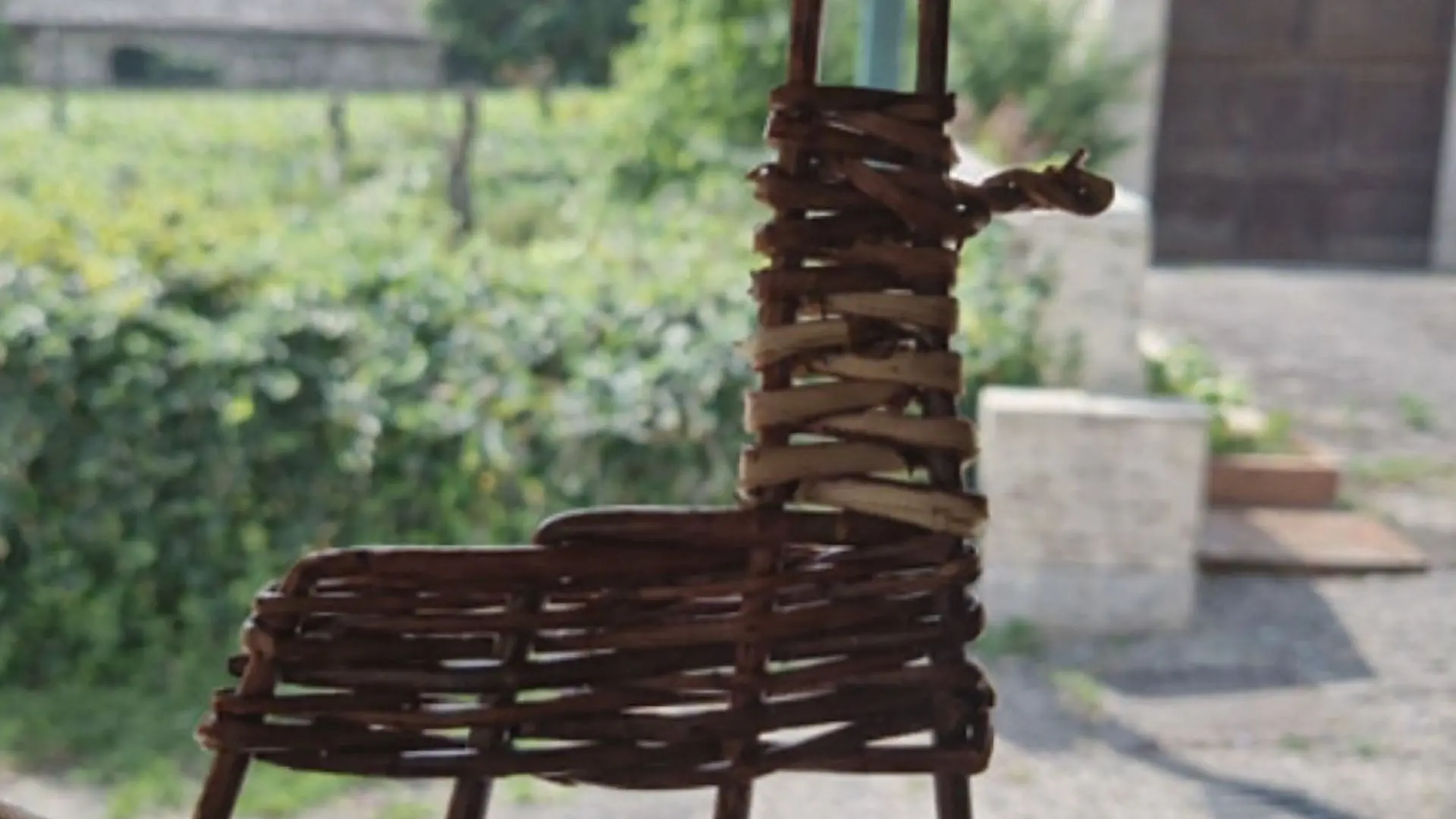 chaise en osier faite main