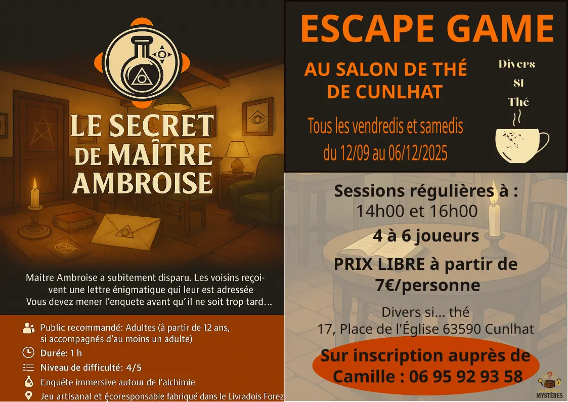 ESCAPE GAME Le Secret de Maître Ambroise