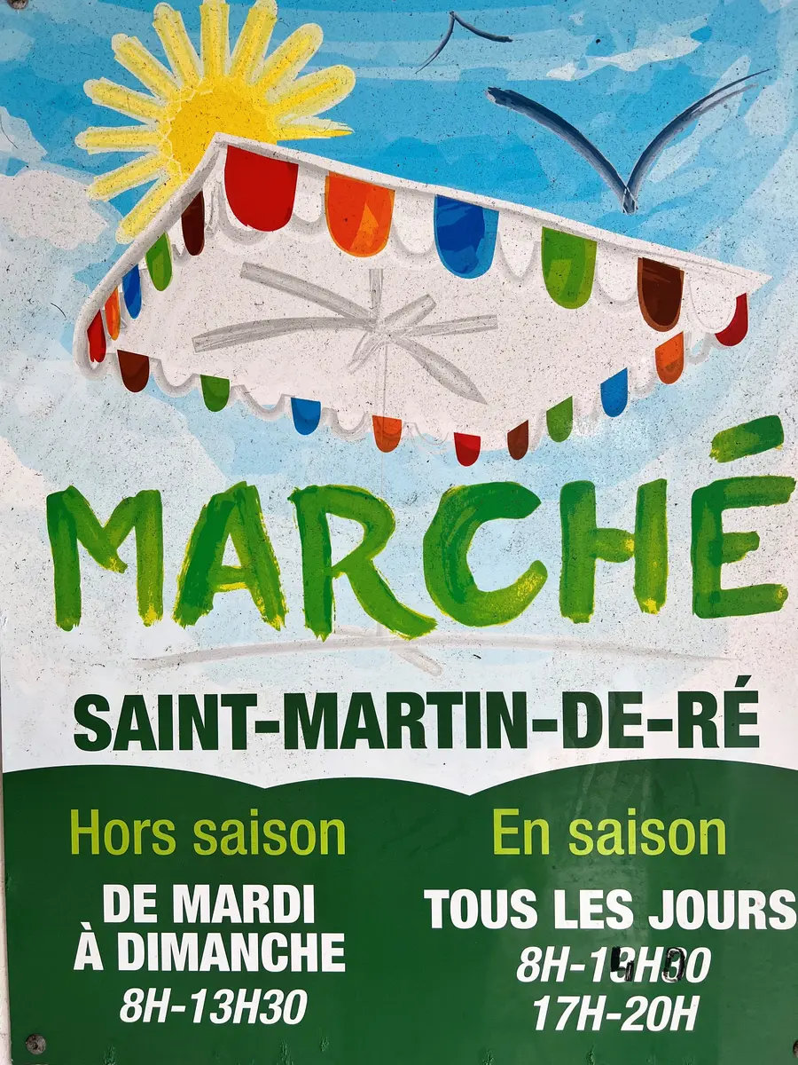 Affiche marché couvert alimentaire