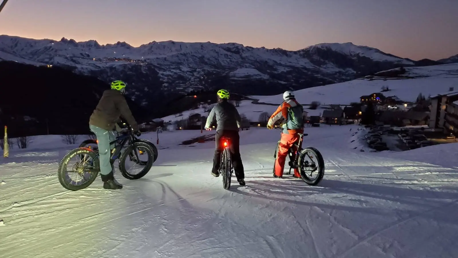 Sortie VTTAE en hiver à Albiez avec Albiez Moutain Bike