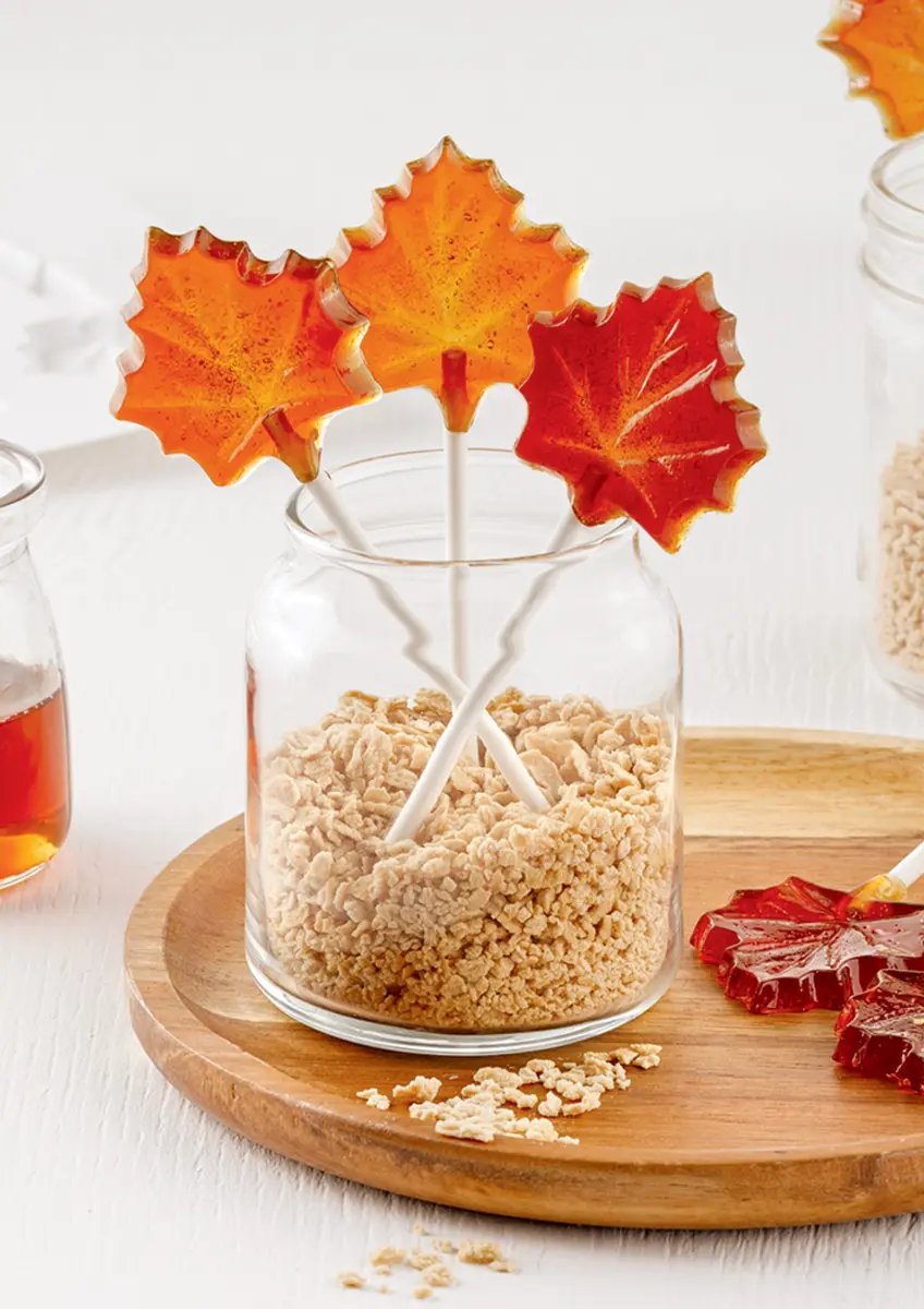 3 sucettes au sirop d'érable