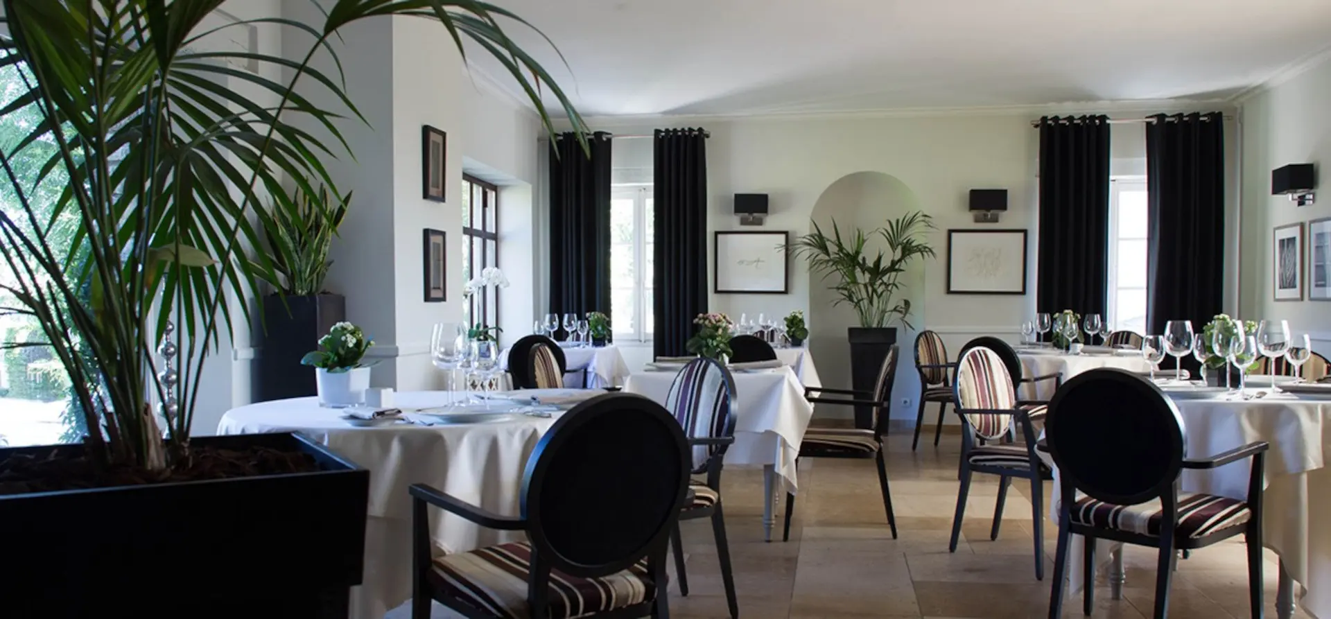 Salle intérieure restaurant le Jardin Mougins