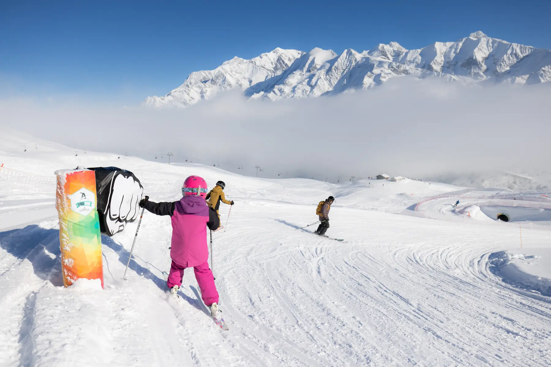 Le Ludo Park, face au Mont-Blanc