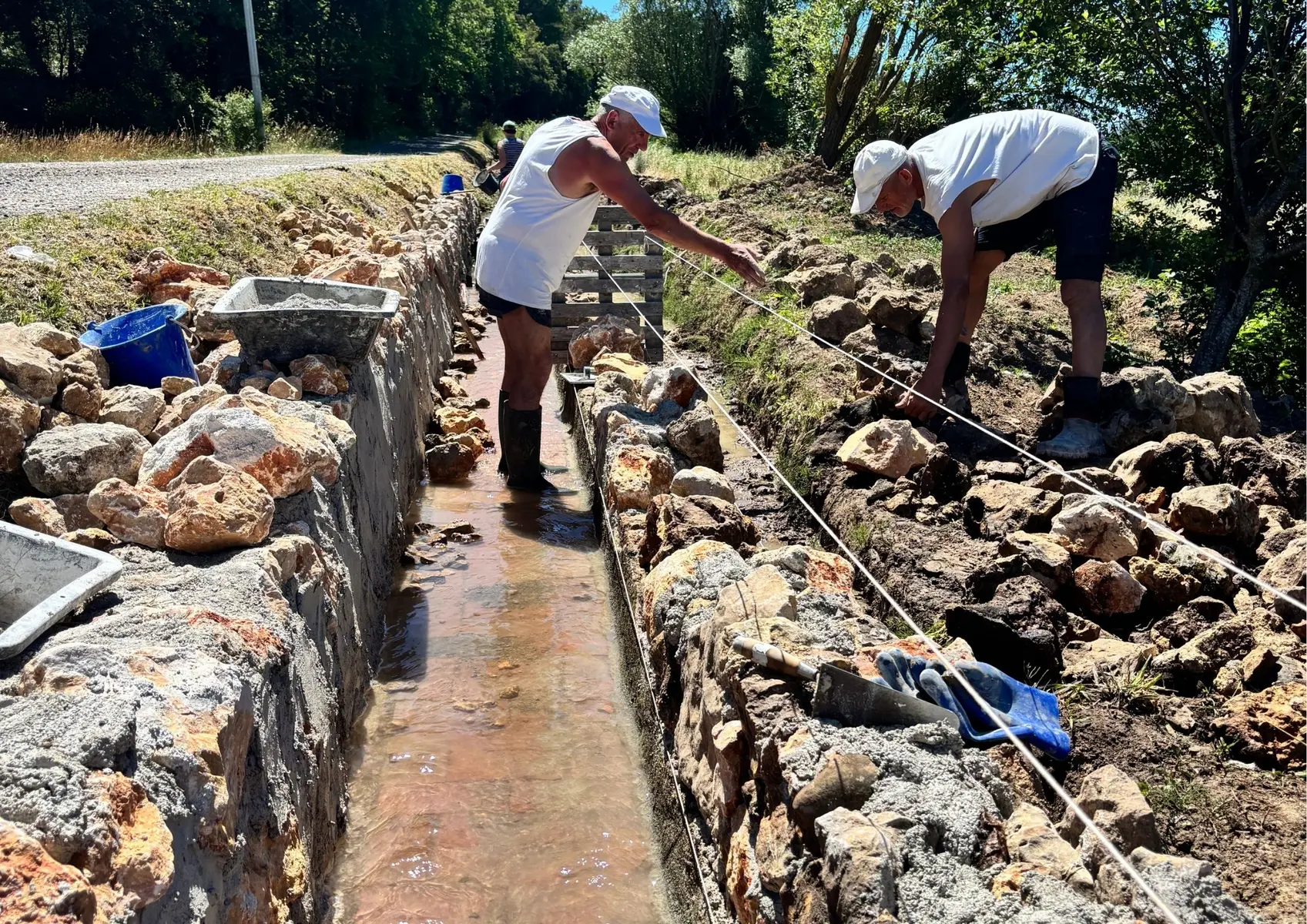 Canal de cresson en chantier