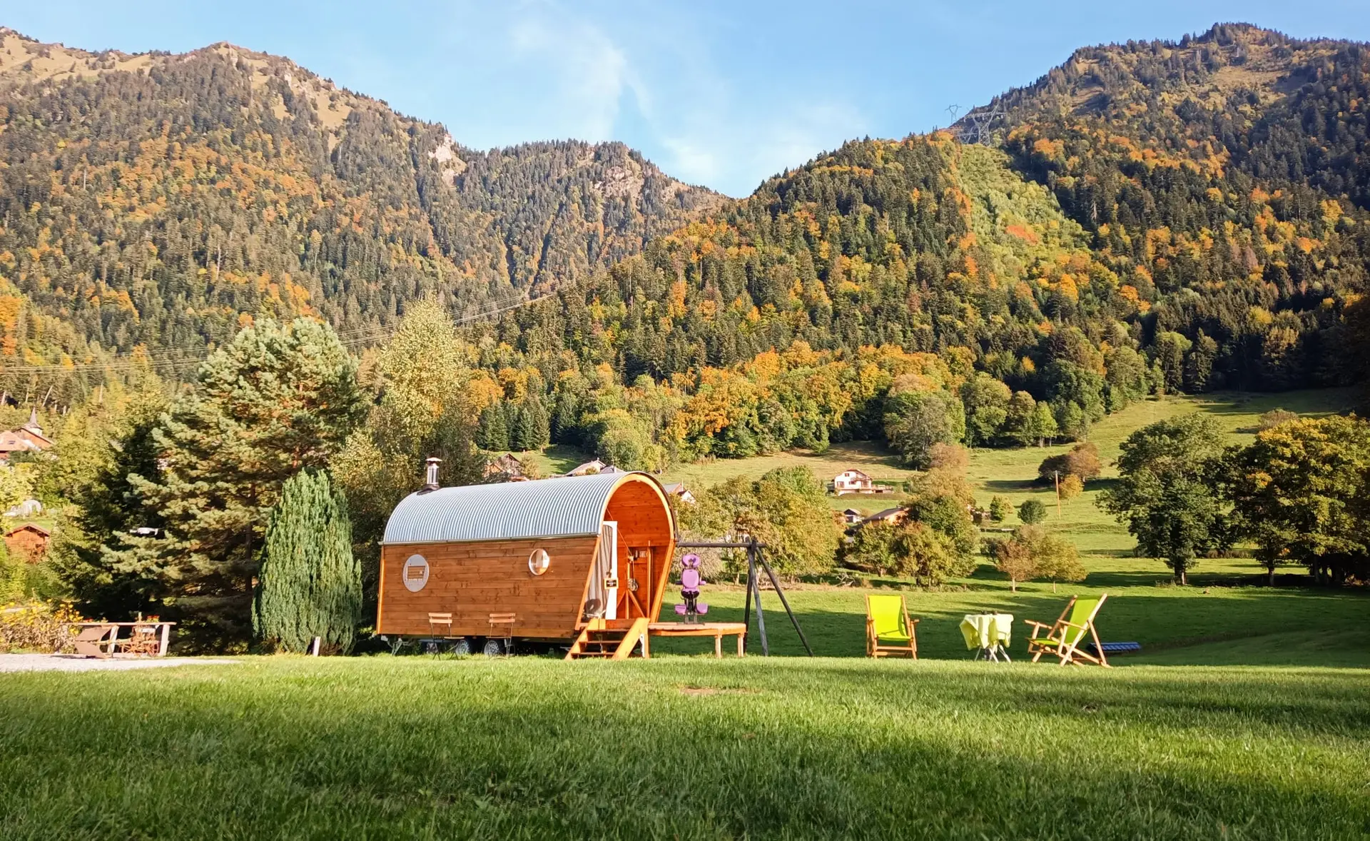La roulotte en hiver au Val de Tamié