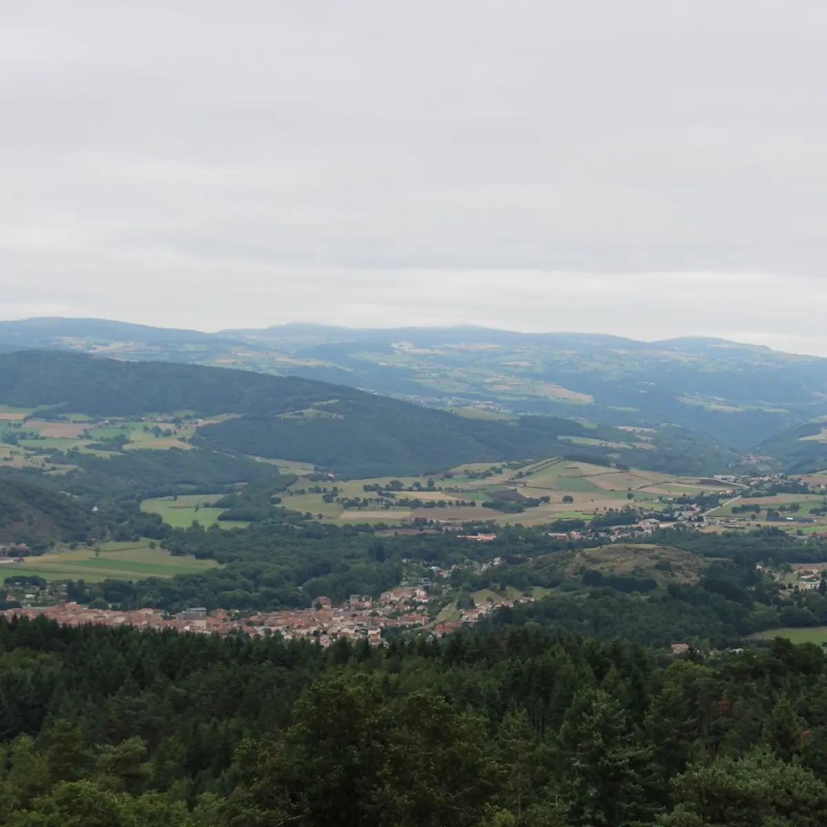 Vue sur Langeac et la vallée de l'Allier