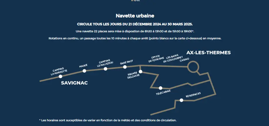 Savign'Ax lanzadera de invierno Savignac les Ormeaux - Ax-les-Thermes - Teleférico