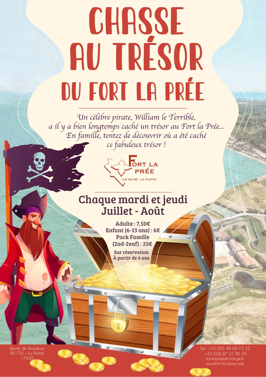 Affiche de la chasse au trésor du Fort La Prée