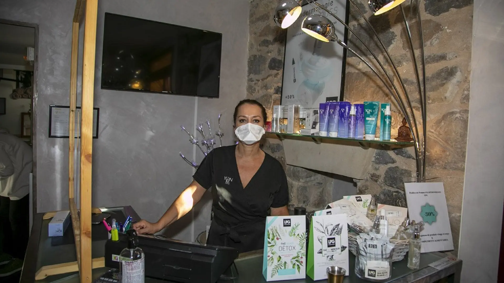 Intérieur de l'intitut de beauté Anahita