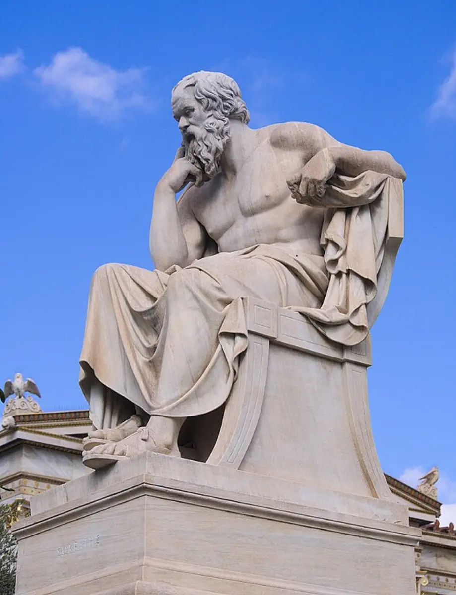 Statue de Socrate à l'Académie d'Athènes, par Leonidas Drosis, 1880.