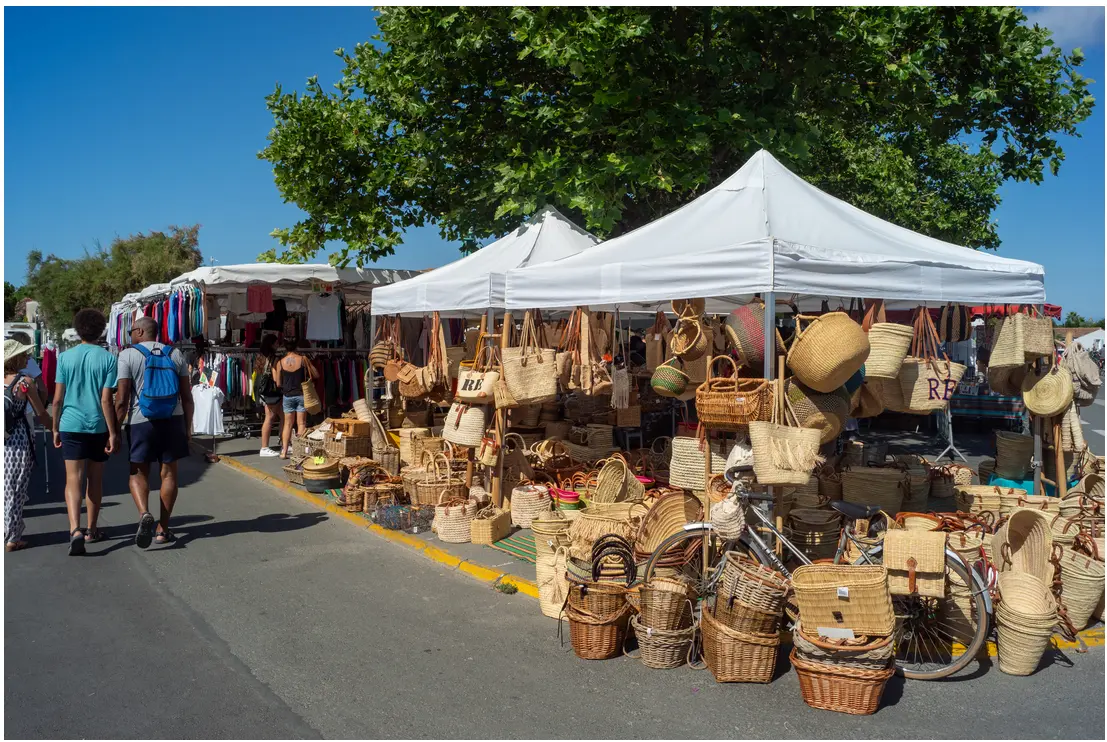 Outside the Ars-en-Ré market