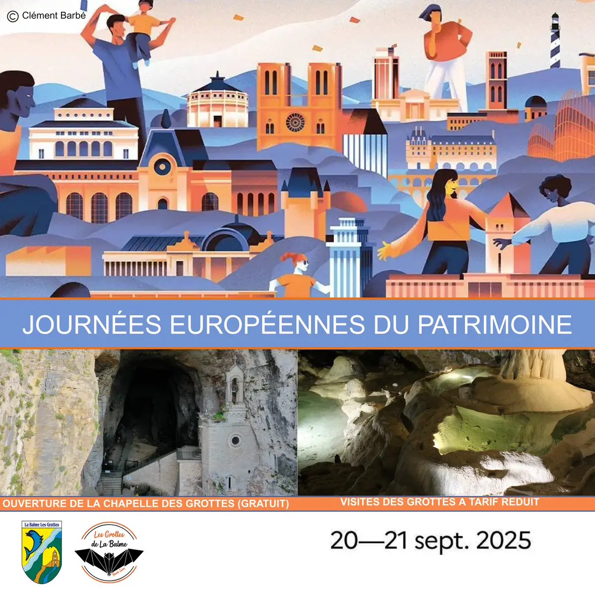 Affiche - Visite de la Chapelle des Grottes de la Balme