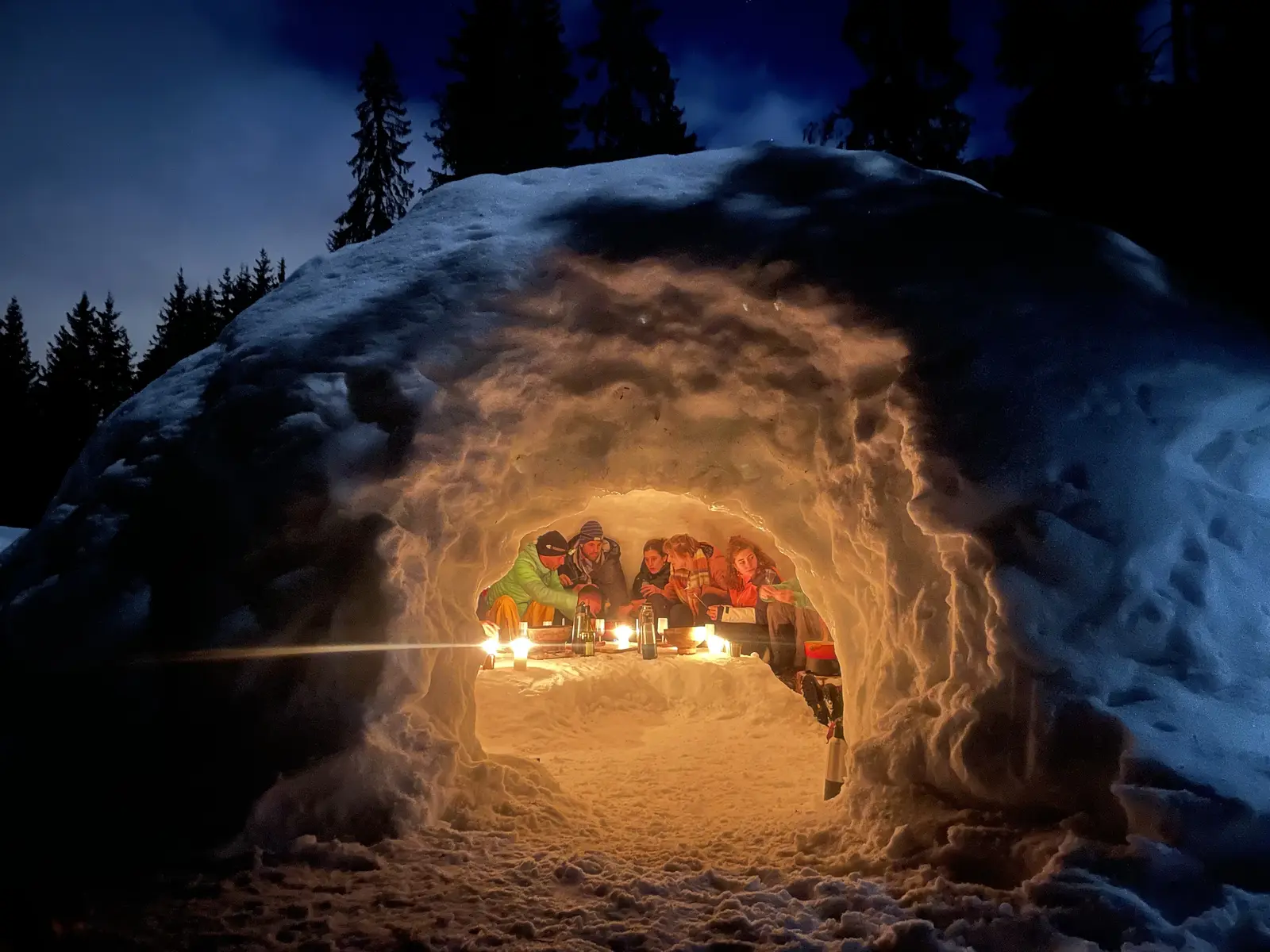 Apero dans un igloo
