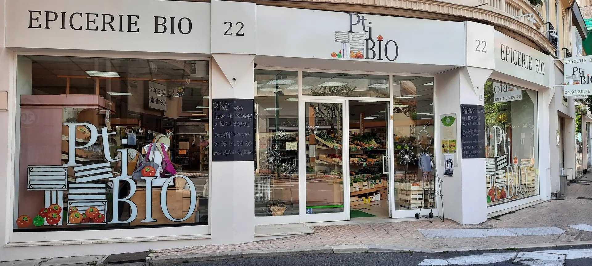 Devanture du magasin Bio