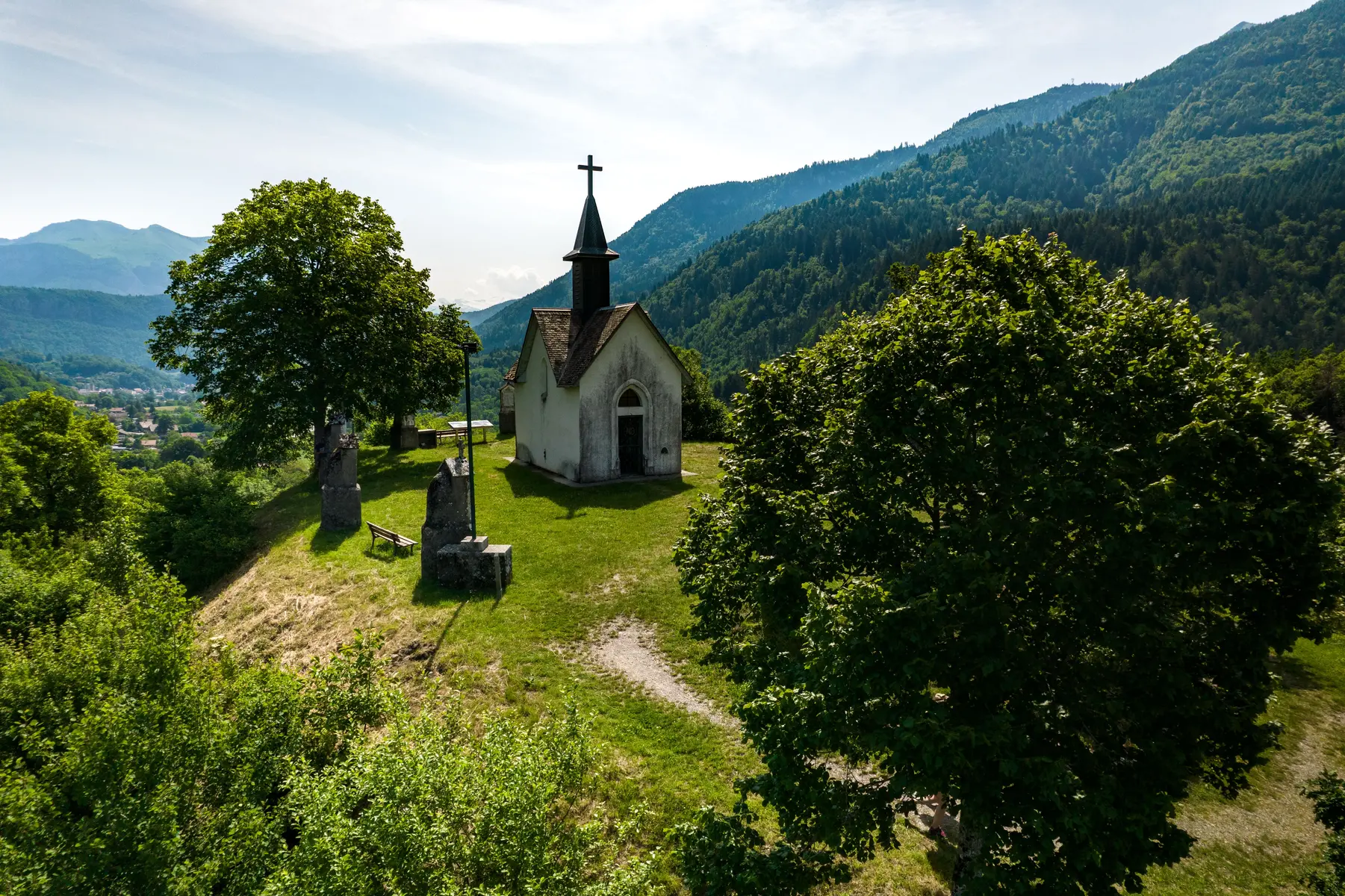 Chapelle vue depuis les airs