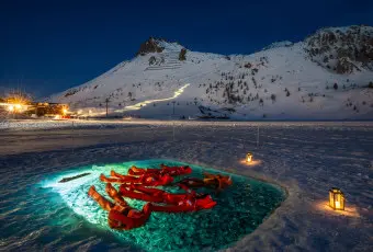 Expérience d'ice floating de nuit