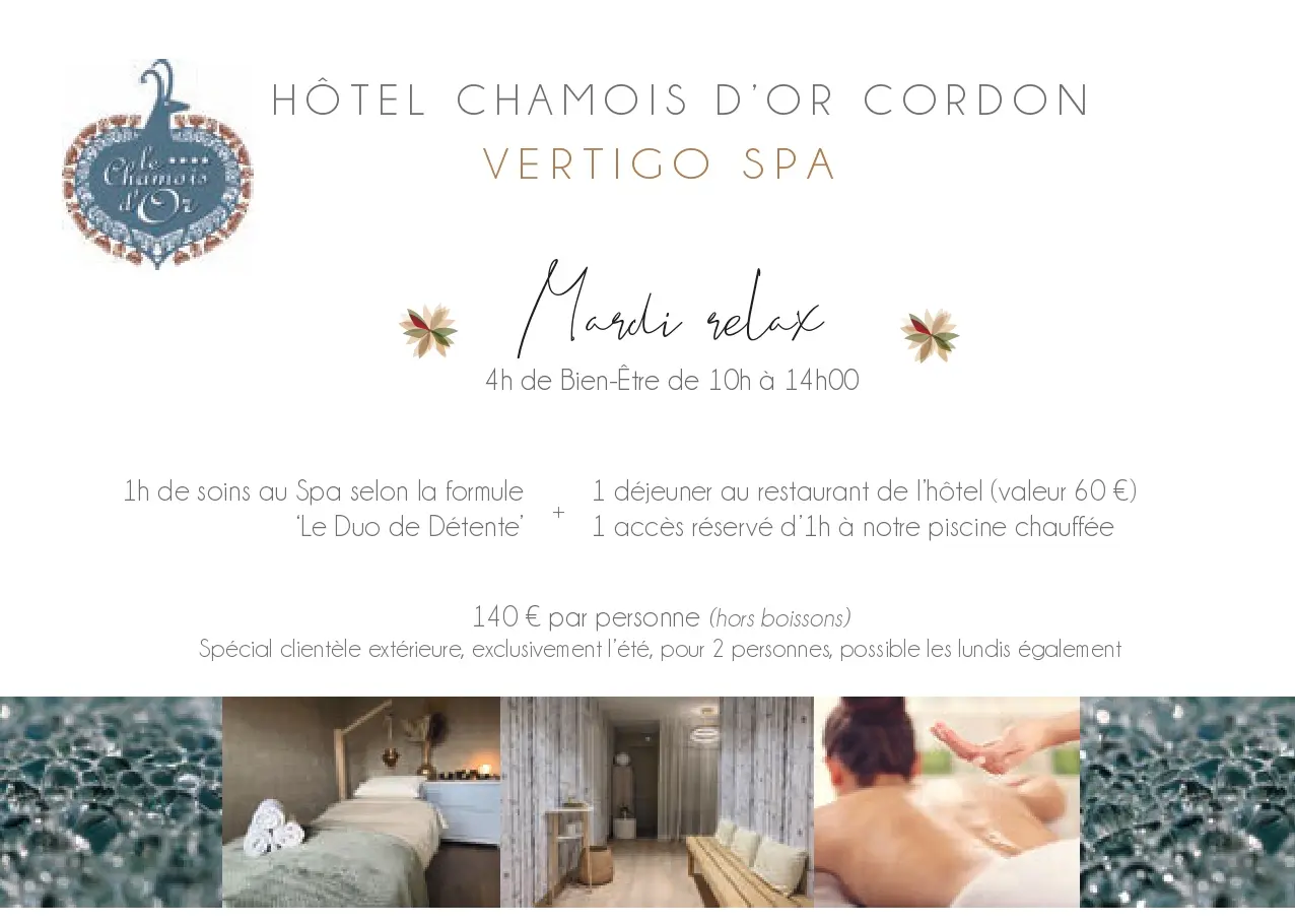 Offre bien-être à l'hôtel 